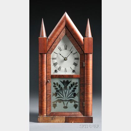 Rosewood Sharp Gothic Shelf Clock by Brewster & Ingrahams