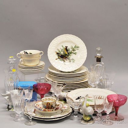 Large Assortment of Tableware, Cut Glassware, and Decorative Table Items