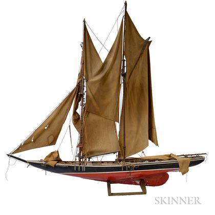 Carved and Painted Model of the Schooner Bluenose 