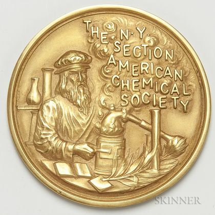 1964 American Chemical Society New York Section William H. Nichols 18kt Gold Medal