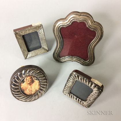 Four Small Sterling Silver Picture Frames