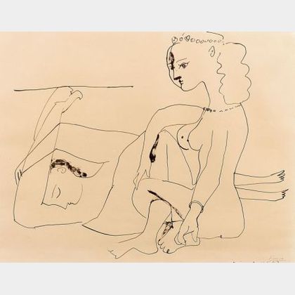 Pablo Picasso (Spanish, 1881-1973) Femmes sur la Plage