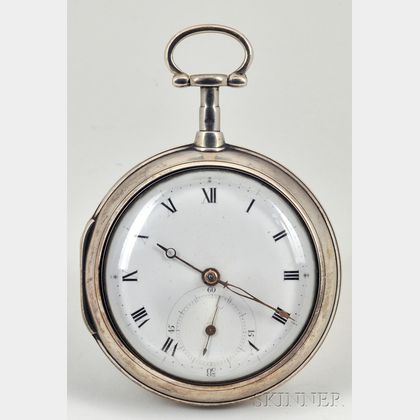 Silver Pair-Cased Rack Lever Watch by Litherland & Company