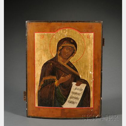 Russian Icon of the Diesis Mother of God