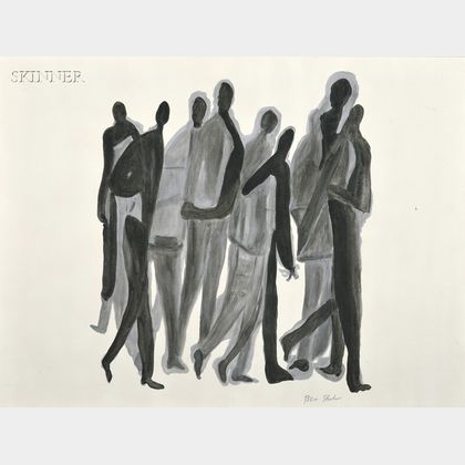 Ben Shahn (American, 1898-1969) Walking Figures