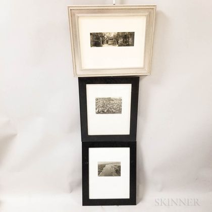 Three Framed Black and White Photographs. Estimate $20-200