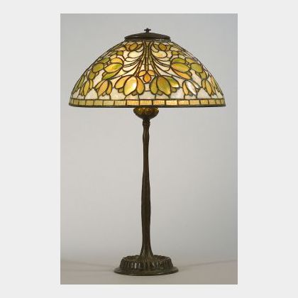Tiffany Art Glass Crocus Table Lamp