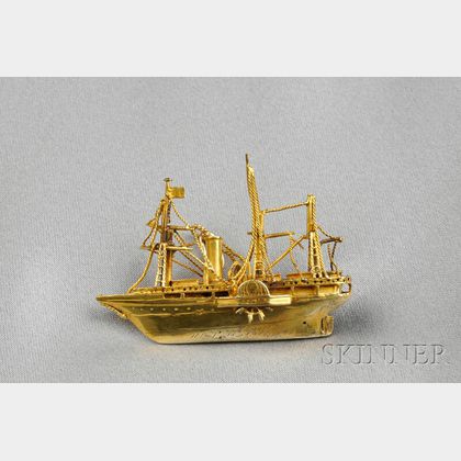 Antique Model Ship Pendant