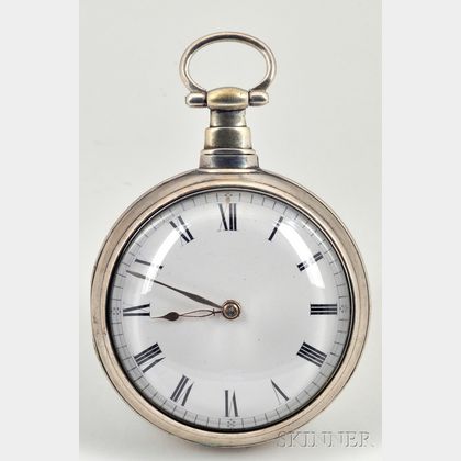 Silver Pair-Cased Rack Lever Watch by Litherland, Whiteside & Company