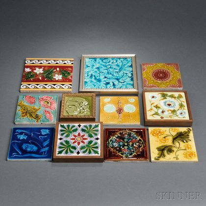 Eleven Decorative Tiles 