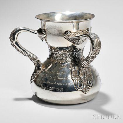 Tiffany & Co. Sterling Silver Three-handled Presentation Loving Cup