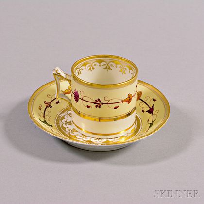 Flight, Barr & Barr Porcelain Teacup and Saucer