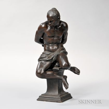 Bronzed Terra-cotta Figure The Slave 
