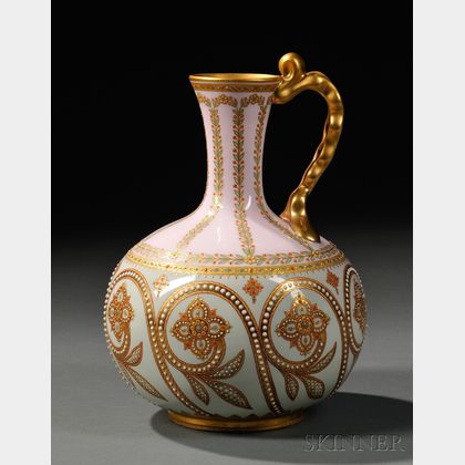 Copeland Jeweled Porcelain Ewer