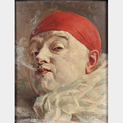 Armand Francois Joseph Henrion (Belgian, 1875-1958) Three Portraits of Clowns