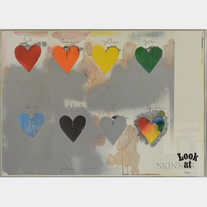 After Jim Dine (American, B. 1935) Look at Dine /Galerie Thomas Exhibition Poster