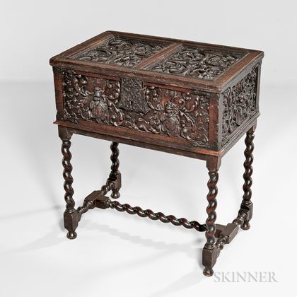 Continental Carved Box on Stand