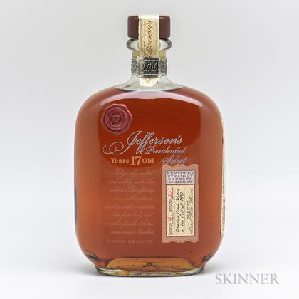 Jeffersons Presidential Select 17 Years Old 1991, 1 750ml bottle 