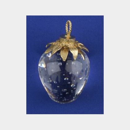 14kt Gold and Lead Crystal Pendant