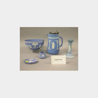 Approximately Seventeen Pieces of Wedgwood Light Blue Jasperware