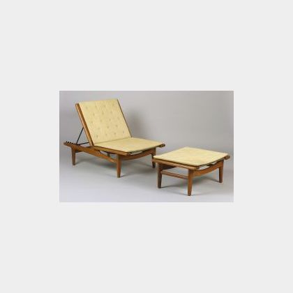 Hans Wegner Design Lounge Chair and Ottoman