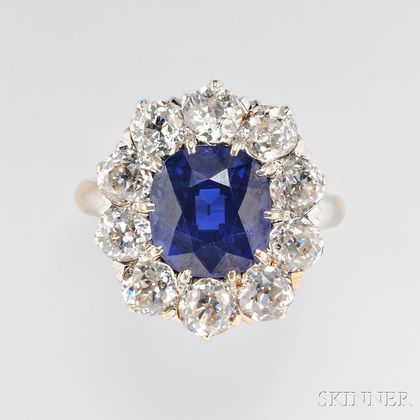 Fine Antique Sapphire and Diamond Ring, Howard & Co.