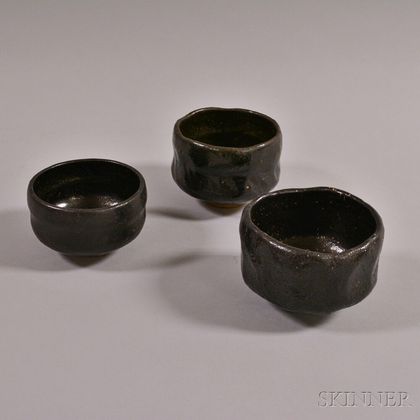 Three Raku Tea Bowls