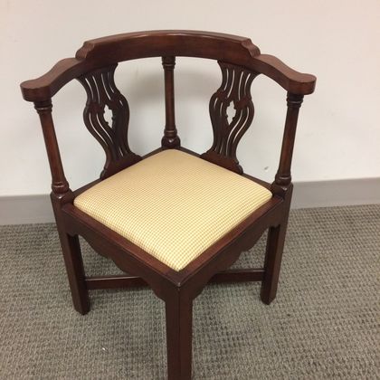 Child's Chippendale-style Mahogany Corner Chair