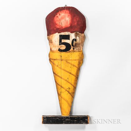 Two-sided Painted Ice Cream Trade Sign