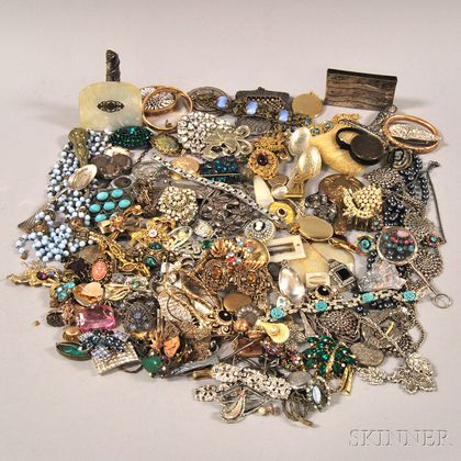 Group of Vintage Victorian and Victorian-style Jewelry and Silver Accessories