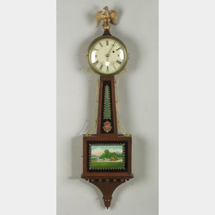 Federal-style Mahogany Banjo Timepiece