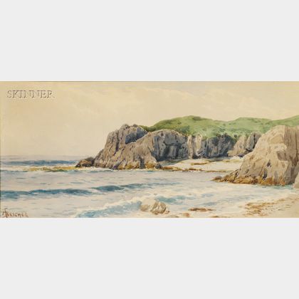 Alfred Thompson Bricher (American, 1837-1908) Coastal Cliffs.