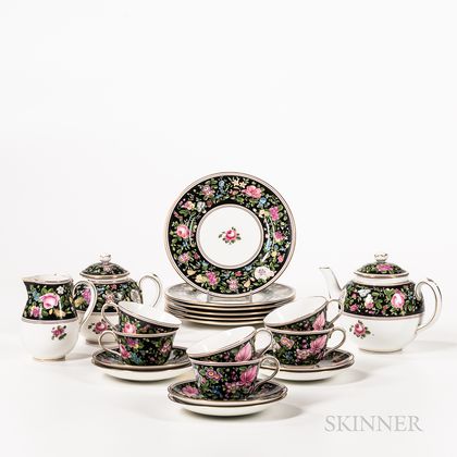 Crown Staffordshire Ceramic Tea Service