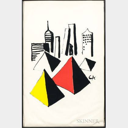 Alexander Calder (American, 1898-1976) Untitled (City and Pyramids)