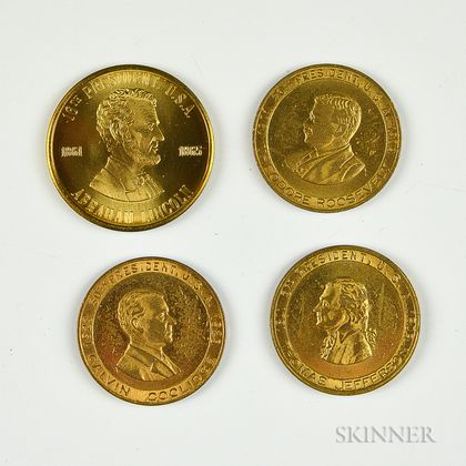 Four Presidential Commemorative Medallions
