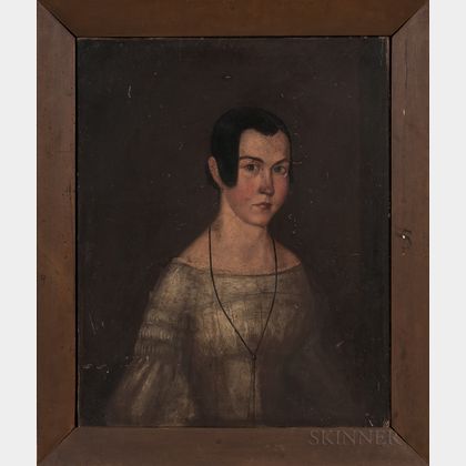 American School, Mid-19th Century Portrait of a Young Woman