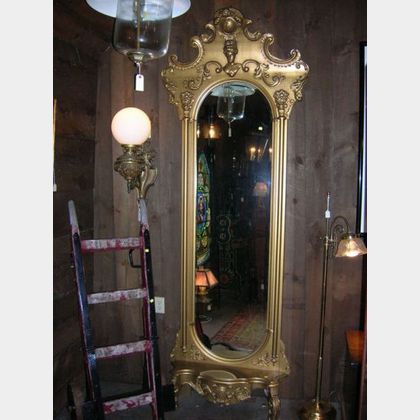 Gold Painted Victorian Pier Mirror