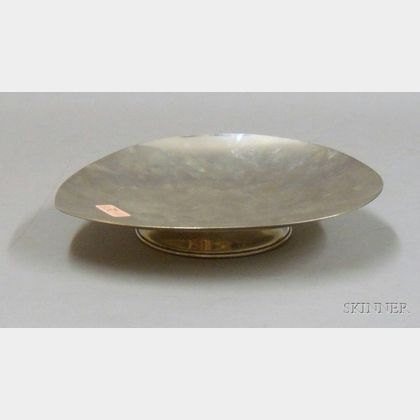 .900 Silver Shallow Footed Bowl. 