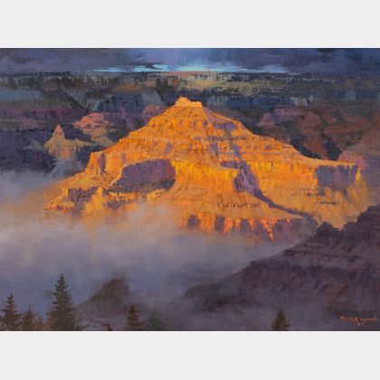 Robb Woods (American, 20th Century) Canyon Evening