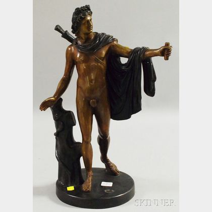 Patinated Bronze Figure of Apollo