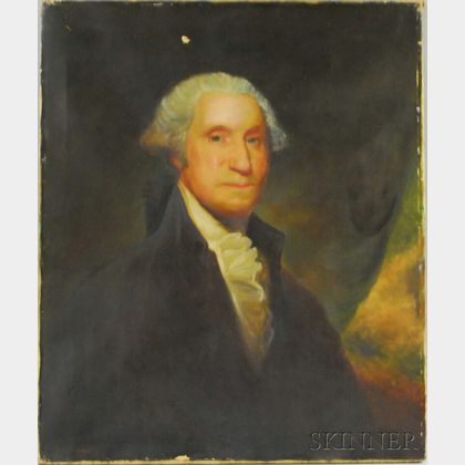 After Gilbert Stuart (Late 19th/Early 20th Century) Portrait of George Washington.