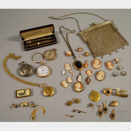 Group of Assorted Men's and Women's Antique Jewelry Items