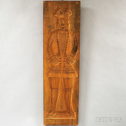 Large Carved Wooden Figural Mold