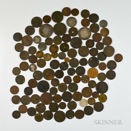 Group of World Coins and Tokens