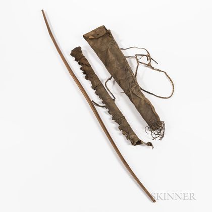 Plains Hide Bowcase and Quiver, with Bow