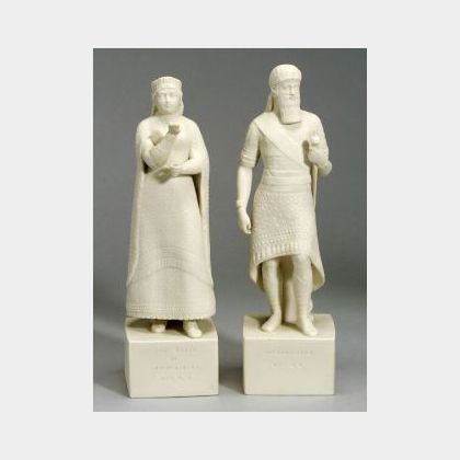 Pair of Copeland Parian Figures