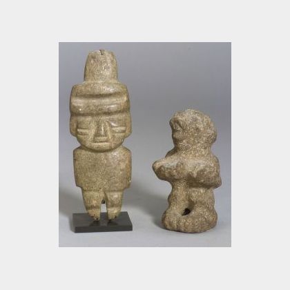 Two Pre-Columbian Stone Figures