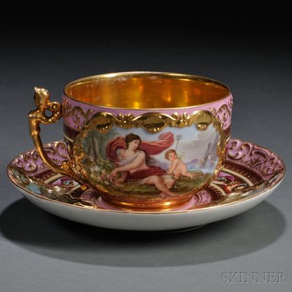 Berlin Porcelain Oversized Cup and Saucer