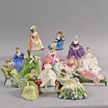 Thirteen Royal Doulton Ceramic Figures