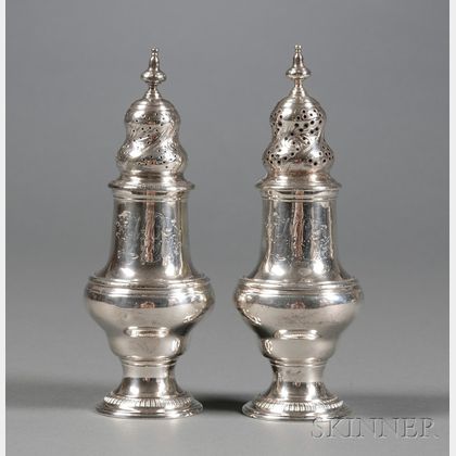 Pair of George III Silver Casters